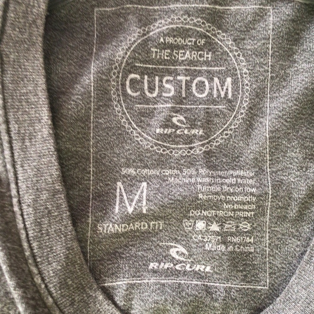 Gray Rip Curl Tee Shirt - Picture 2 of 5